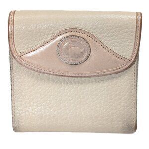 DOONEY & BOURKE USA Vintage Kisslock White Compact Wallet Made in USA